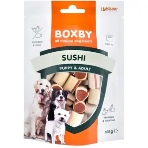 Comparateur de prix : 100g Friandises Boxby Sushi - Friandises pour chien