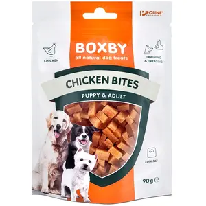 Comparateur de prix : Boxby Bites Poulet Pour Chien 15 X 90 Gram