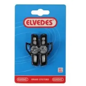 Paire de patins de frein plus portes patins Alu Elvedes Campag Blanc 55 mm 6836-CARD pas cher