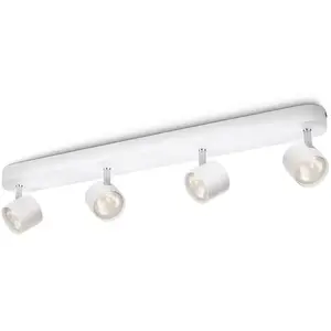 Comparateur de prix : Philips Star 562443116 Plafonnier à spot LED 18 W blanc chaud blanc