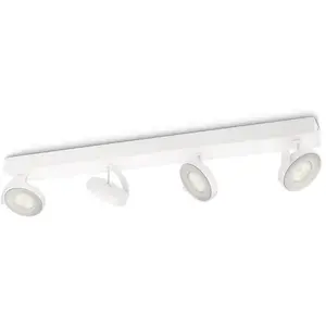 Comparateur de prix : Philips 53174/31/16 myLiving Blanc Clockwork 4 ampoules spot LED 4W
