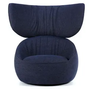 Moooi - Fauteuil rembourré Hana - Bleu - Velours Kvadrat - Designer Si...