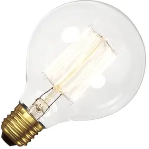 Ampoulepascher.fr Ampoule à Filament de Carbone Globe | E27 | 40W Clair pas cher