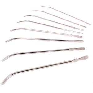 Lot de 8 Tiges d'urètre courbées VAN BUREN 22cm - Diamètres 3 à 7mm 