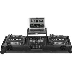 Comparateur de prix : UDG Ultimate U91050BL flight case pour 2x platine vinyle + table de mixage, noir