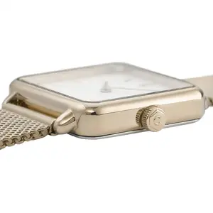 Montre Femme CLUSE en Acier Jaune Etanche pas cher