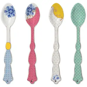 Coffret 4 cuillères à café Royal Flowers Pip Studio pas cher