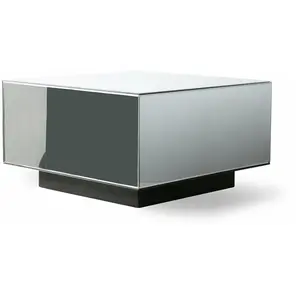 Table carrée en miroir gris 60 x 60 cm Block - HKliving pas cher