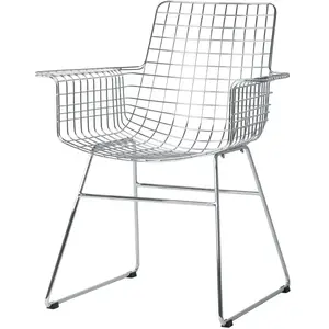 Comparateur de prix : HK LIVING - Fauteuil Metal wire - Argent - Acier