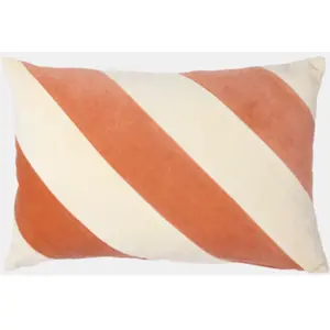 HKliving - Coussin à rayures en velours Multicolore 40x60Vendu parsmallable