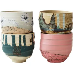 HK LIVING - Tasse à café Artist ceramics - Multicolore - Grès émaillé