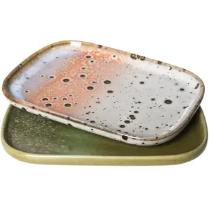 HK LIVING - Assiette à dessert 70s ceramics - Multicolore - Grès émail...Vendu parmade-in-design