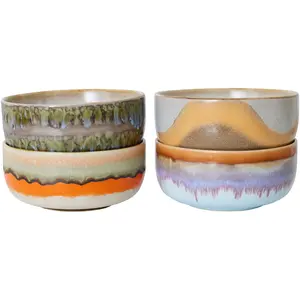 Comparateur de prix : HK LIVING - Coupelle 70s ceramics - Multicolore - Grès émaillé
