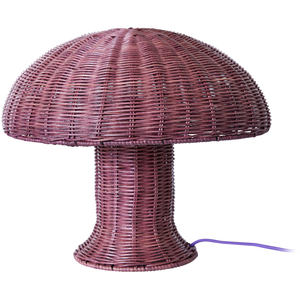 HK LIVING - Lampe de table Rattan - Violet - Rotin pas cher