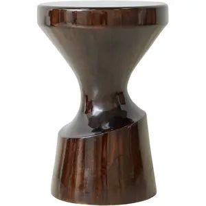 Tabouret en bois de manguier bordeaux - HKliving pas cher