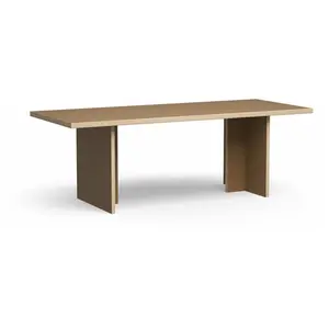 Table à manger rectangulaire en bois brune 220x90cm - HKliving pas cher