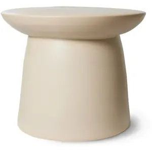HK LIVING - Table d'appoint Earthenware - Beige - Grès émaillé pas cher