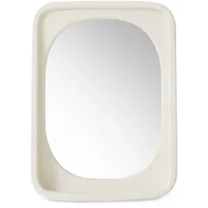 Miroir en bois mdf coquille d'oeuf brillant 52x71cm Curve - HKLIVING