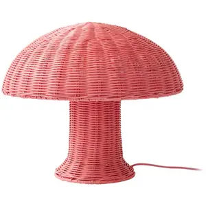 HK LIVING - Lampe de table Rattan - Rose - Rotin pas cher