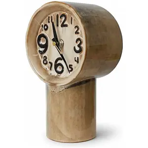 Horloge rétro en céramique rose 16,2cm - HKLIVING pas cher