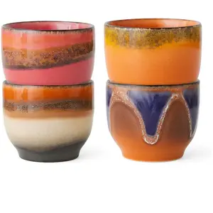 HK LIVING - Tasse à espresso 70s ceramics - Multicolore - Grès émailléVendu parsmallable