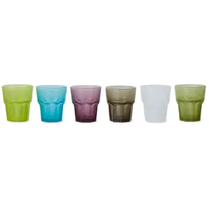 HKliving - Verres Mineral - Set de 6 Multicolore taille unique