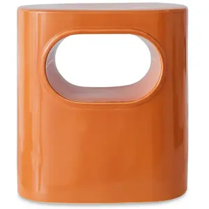 Table d'appoint en faïence orange 26x36x39cm Space - HKliving pas cher