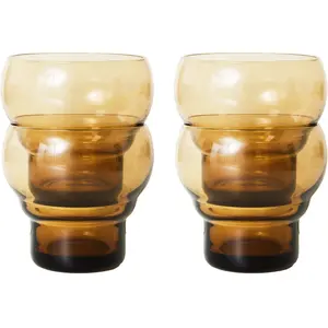 HK LIVING - Verre 70s ceramics - Orange - Verre pas cher