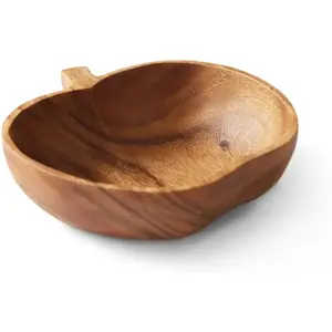 HKliving - Assiette Pomme en acacia Naturel M pas cher