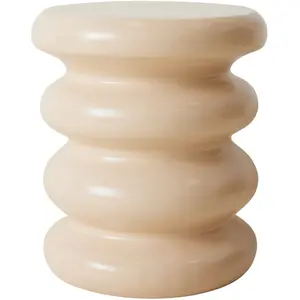Table d'appoint en terre cuite crème 36x36x35cm Allure - HKliving pas cher