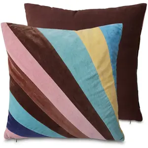 HKliving - Coussin en velours Striped Rose 45x45Vendu parsmallable