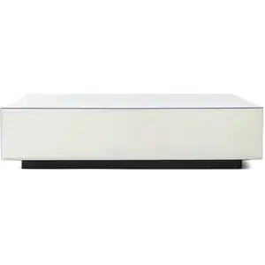 HK LIVING - Table basse Mirror Block - Blanc - Verre miroir