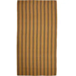 Nappe rayée Vida ambre/gris (160X300Cm) - HKLIVING pas cher