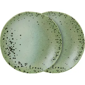 HK LIVING - Assiette à dessert 70s ceramics - Vert - Grès émaillé