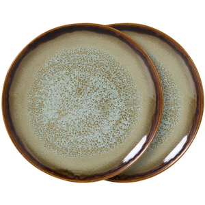 HK LIVING - Assiette à dessert 70s ceramics - Vert - Grès émaillé