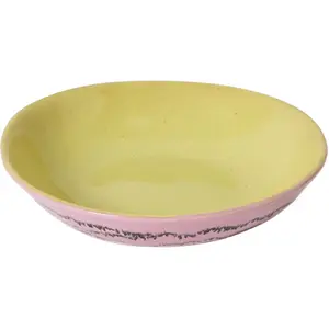 HK LIVING - Assiette creuse 70s ceramics - Rose - Grès émaillé