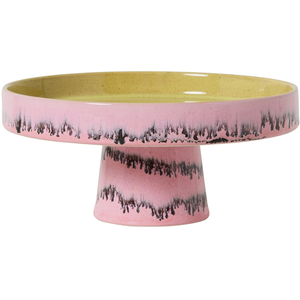 HK LIVING - Coupe sur pied 70s ceramics - Rose - Grès émaillé