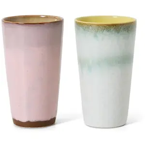 HK LIVING - Mug 70s ceramics - Multicolore - Grès émaillé