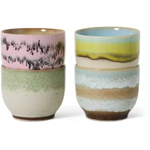 HK LIVING - Tasse à espresso 70s ceramics - Multicolore - Grès émaillé