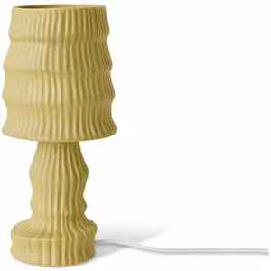 HK LIVING - Lampe de table Ceramic - Jaune - Céramique pas cher
