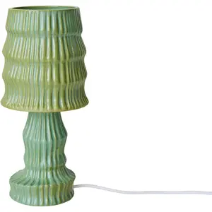 HK LIVING - Lampe de table Ceramic - Vert - Céramique pas cher