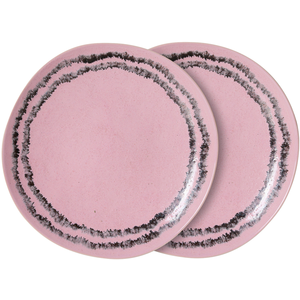 Hkliving HK LIVING - Assiette à dessert 70s ceramics - Rose - Grès émaillé pas cher