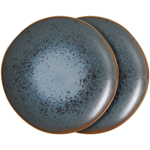Hkliving HK LIVING - Assiette à dessert 70s ceramics - Bleu - Grès émaillé pas cher