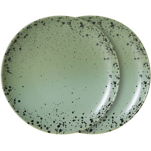 HKliving HK LIVING - Assiette à dessert 70s ceramics - Vert - Grès émaillé