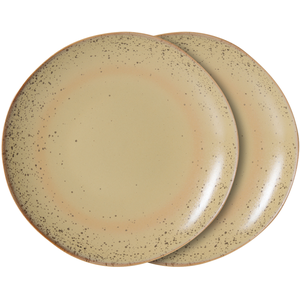 Hkliving HK LIVING - Assiette à dessert 70s ceramics - Beige - Grès émaillé pas cher