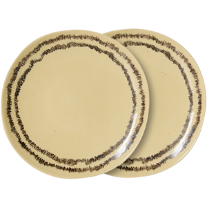 HK LIVING - Assiette à dessert 70s ceramics - Jaune - Grès émaillé