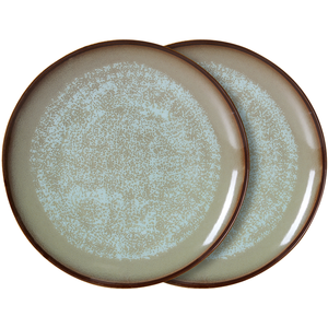 HK LIVING - Assiette 70s ceramics - Gris - Grès émaillé