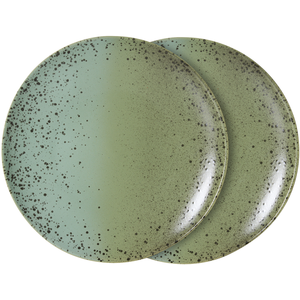 HKliving HK LIVING - Assiette 70s ceramics - Vert - Grès émaillé pas cher