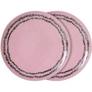 HKliving HK LIVING - Assiette 70s ceramics - Rose - Grès émaillé pas cher