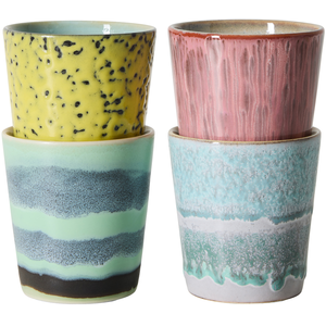 HKliving HK LIVING - Tasse à café 70s ceramics - Multicolore - Grès émaillé